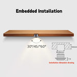 projecteur led blanc chaud 3000k gris métallisé moderne adhésif 12v 60lm