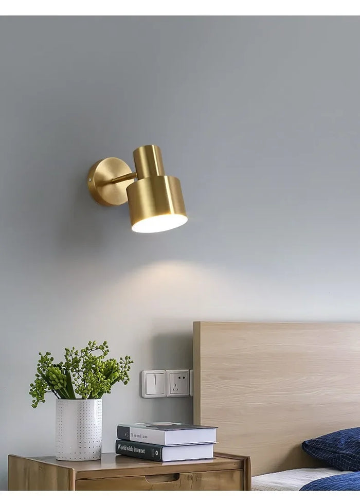 lampe murale moderne minimaliste noir doré deux led 220v chambre salon entrée