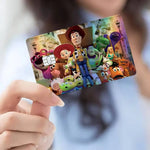 autocollant réfléchissant carte multicolore dessins animés personnages moderne bleu violet rose jaune vert