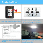 lampe led rectangle blanc 36 leds on off door 12v universal voiture camping car