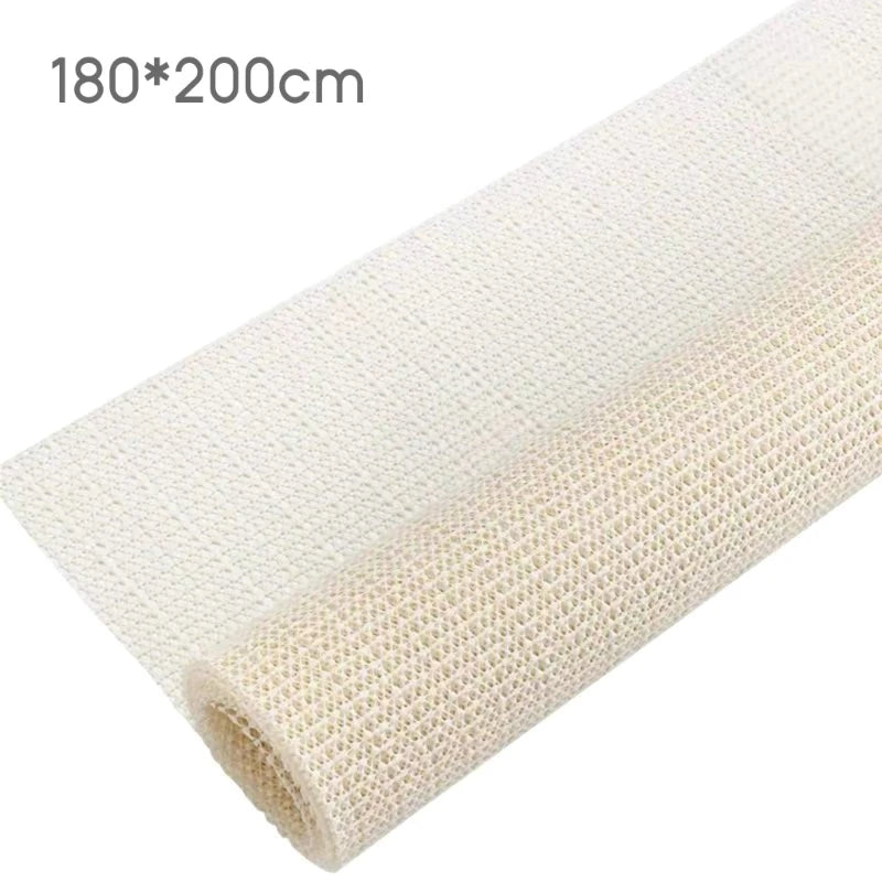 tapis anti dérapant silicone pvc texture alvéolaire moderne beige clair 40x40cm 50x50cm 60x60cm 70x140cm