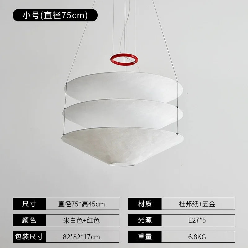 suspension lumineuse papier moderne blanc texture organique 4000k 3000k chambre salon restaurant