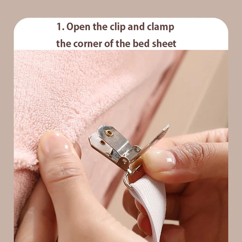 clips draps blancs ajustables literie moderne clips rubans élastiques opaques tissu maison