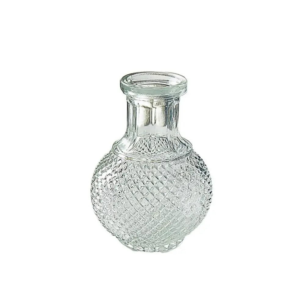 vase transparent gravé classique décoration intérieure plante hydroponique maison festive