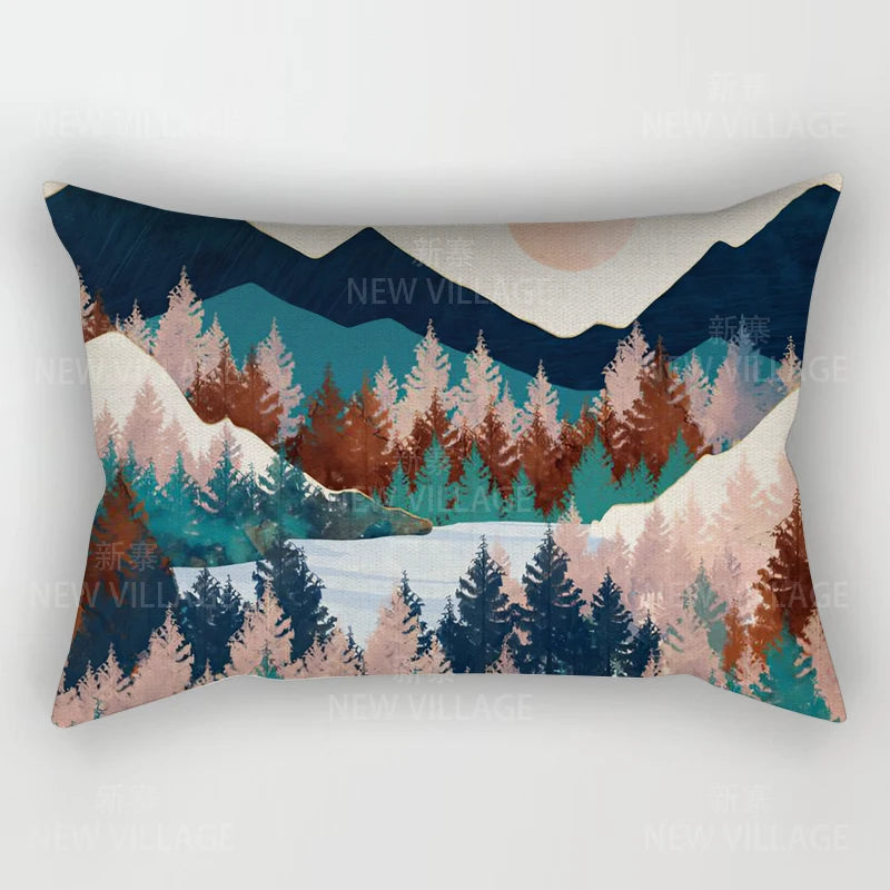 Coussin abstrait gris clair dans salon lumineux