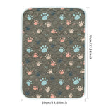 tapis absorbant imperméable chien chat motif pattes coeur lavable antidérapant intérieur moderne bleu