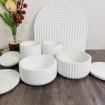boîtes bijoux silicone blanc rayures verticales modernes couvercles