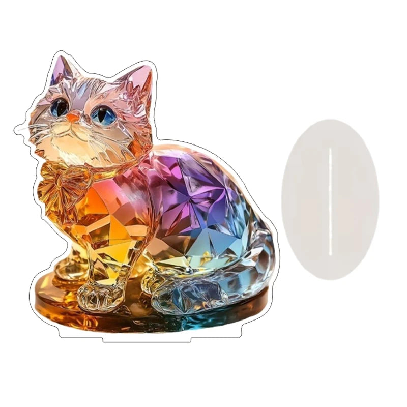 figurines decoratives animaux elements religieux luxueux base transparente effet scintillant motifs floraux