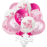 Ballon papillon rose et violet décoration anniversaire
