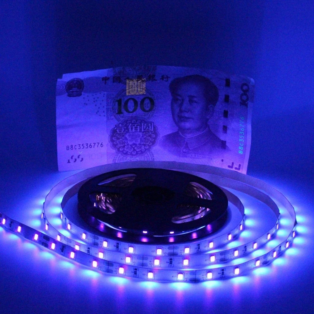 ruban led bleu 120 led 60 led moderne 50000h uv smd 12v led carrés