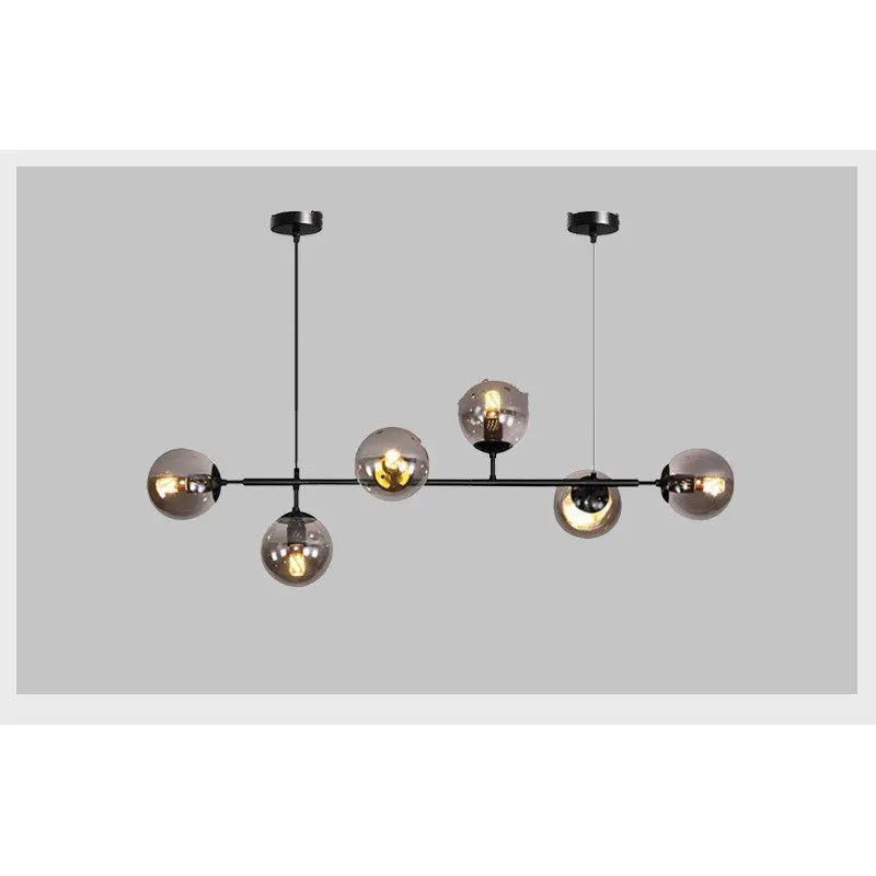 Suspension lumineuse moderne or transparent boules sphériques éclairage intérieur scandinave