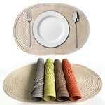 serviettes table beige rayées modernes respectueuses l'environnement opaques vertes bleues orangées