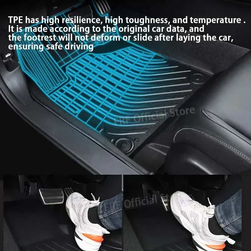 tapis sol noir rayures horizontales anti dirty waterproof audi q3 sportback moderne caoutchouc fibre