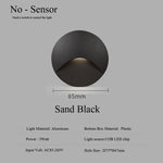 Éclairage extérieur applique LED moderne 3W blanc noir adhésif 85x85mm contemporain