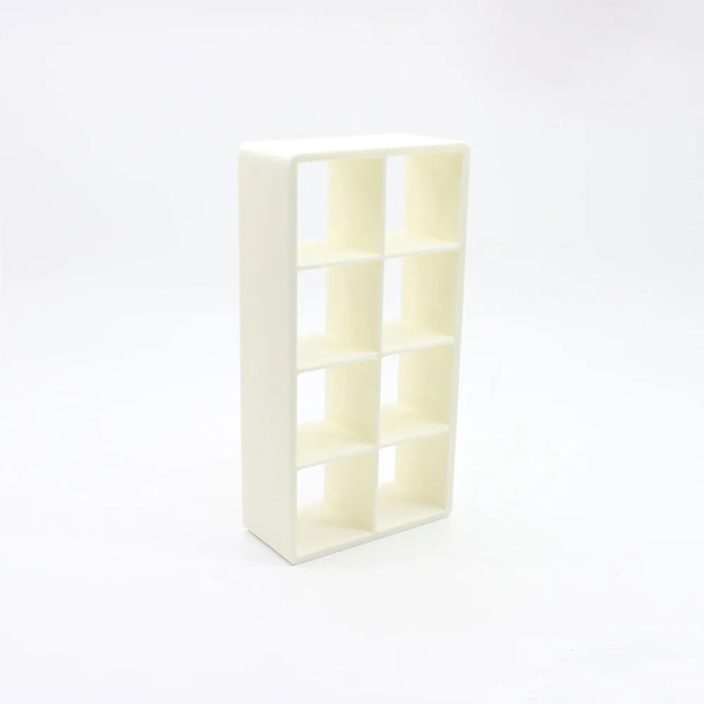 étagère modulaire blanche rangement miniature 12 compartiments boîtes stockage accessoire poupée 1/12 moderne minimaliste