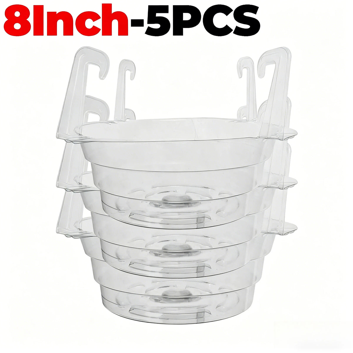 plateau suspendu cache pot transparent moderne pot fleurs crochets métalliques pratique 10 12 pouces