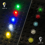 blocs construction lumineux blanc bleu vert rouge adhésif flash slow éclairage usb compatible moderne