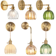 lampe murale vintage transparente verte ambrée riblée abat joueurs translucides deux lampes télécommande