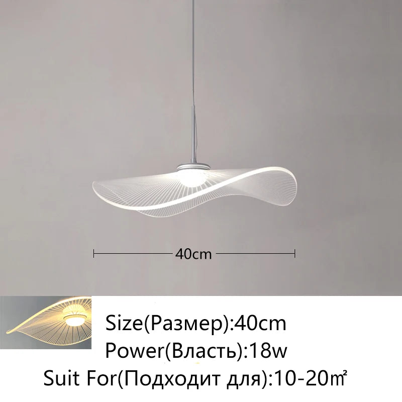 lampe suspendue contemporaine blanc ligne radiale minimaliste chambre salon étude
