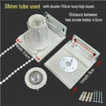 kit fixation rideau blanc moderne bague centrale plaques vis cordelette montage