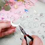 kits diy suncatchers bijoux cristaux irisés argentés formes géométriques bohèmes artisanal décoratif