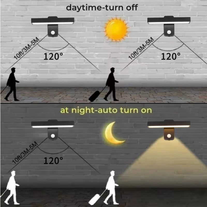 lampe murale détecteur mouvement moderne noire étanche ip65 extérieure minimaliste