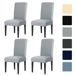 housses chaise gris uni adhésives modernes banquet mariage 4pc 8pc