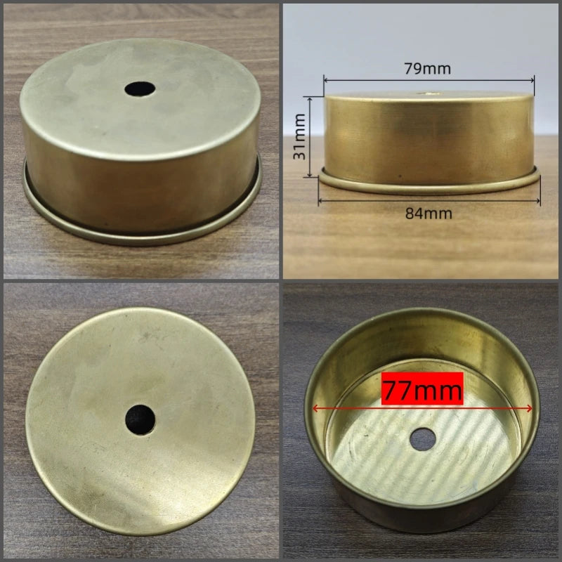disques métalliques dorés classiques perforations opaques variés tailles incluses