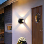 applique murale led moderne sphérique noir blanc 12w 6w 4lumièresextérieurhydrofugue