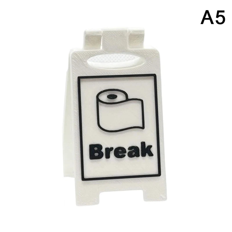 plaque signalisation humour clips texte imprimé travailler moderne blanc rouge