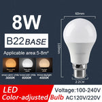 ampoule led 8w 24w e27 b22 blanc moderne flux lumineux 500 999 lumens