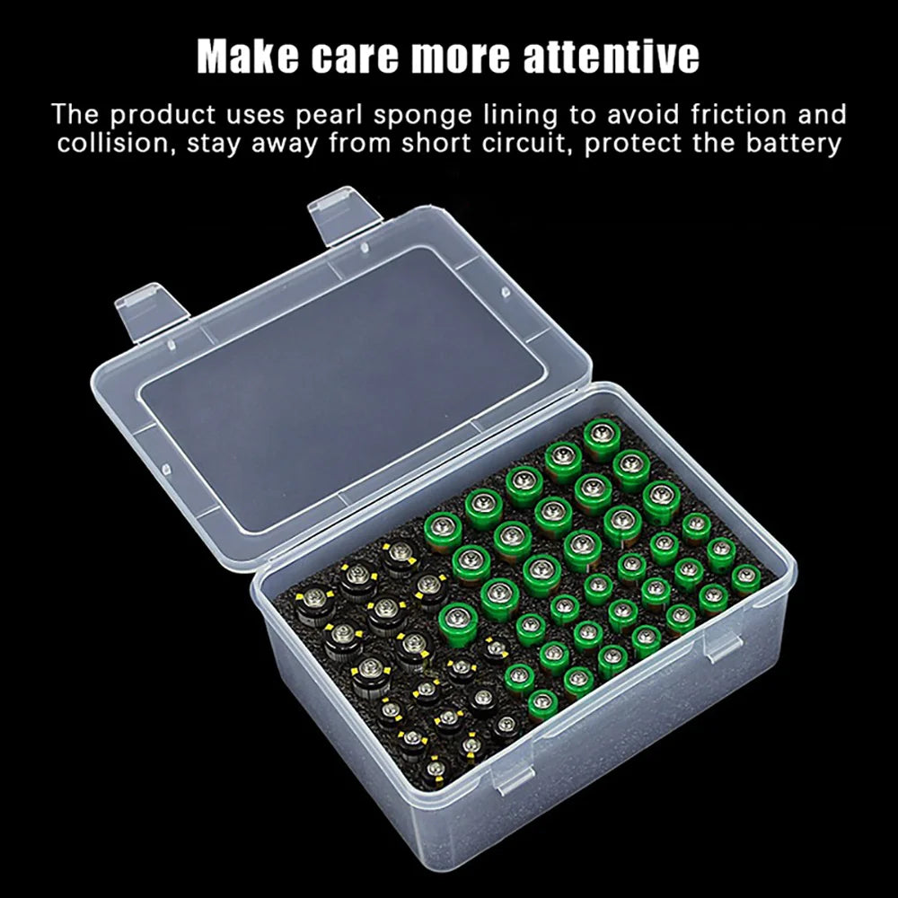 boîte rangement batteries aa aaa 24 30 emplacements mousse noire transparente pratique