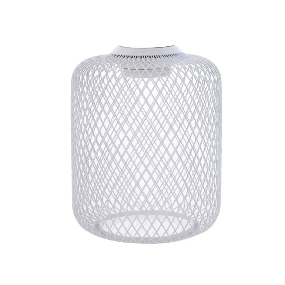 lampe suspendue moderne fer maille géométrique blanc noir doré opaques