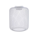 lampe suspendue moderne fer maille géométrique blanc noir doré opaques