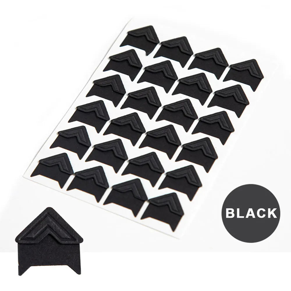 autocollants corners papier blanc noir beige rose triangles simples minimaliste album photo 120 pièces