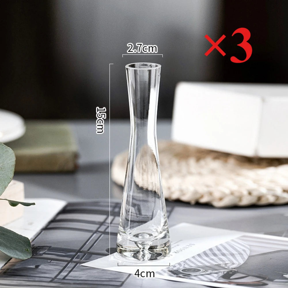 vases modernes transparents adhésifs decoration salon plantes hydroponiques simples rond