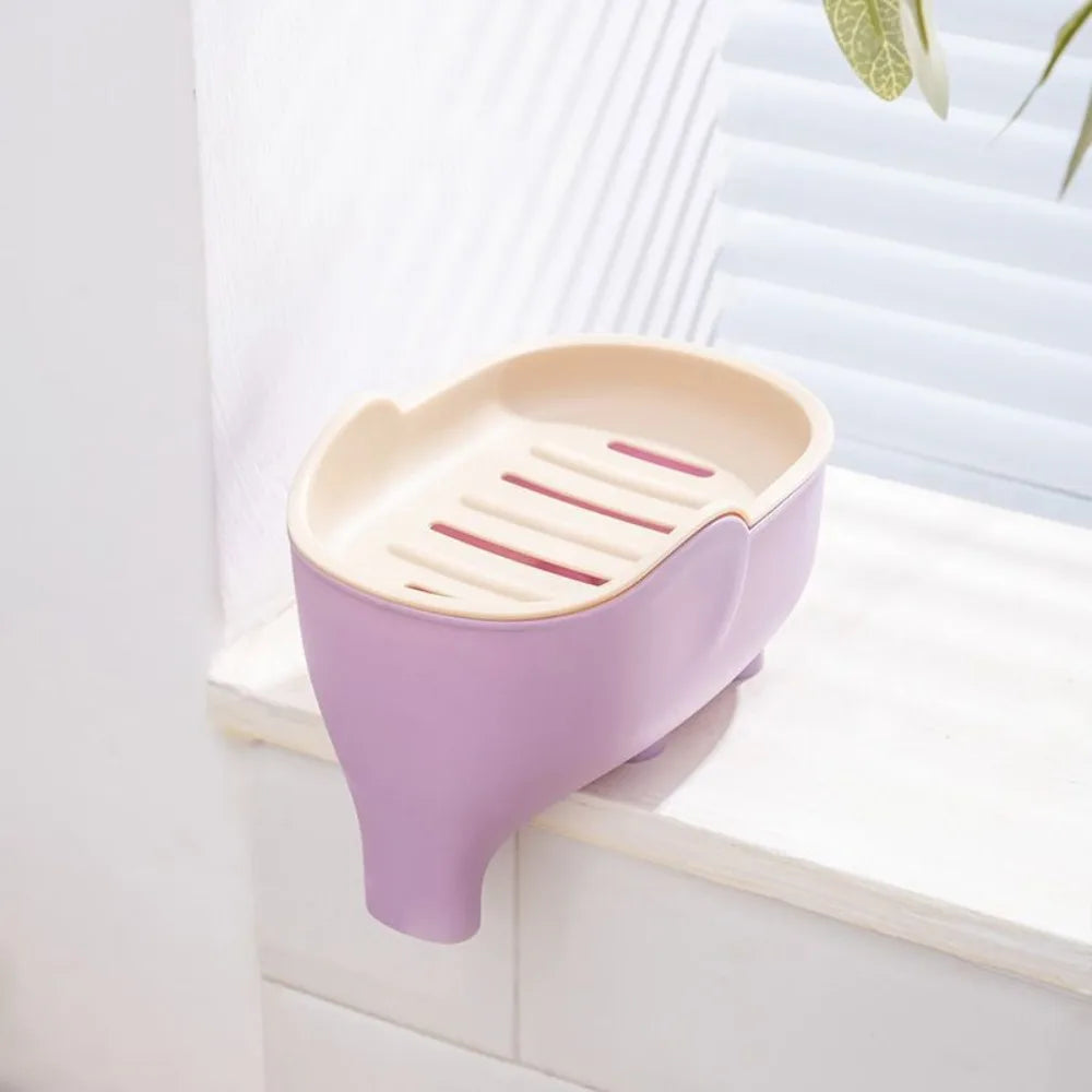 support savon moderne antidérapant plastique vert violet bleu gris plat lisse auto drainant salle