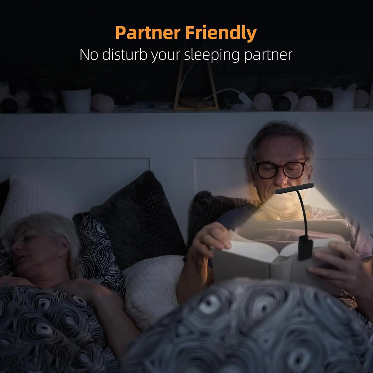 lampe lecture rechargeable usb flexible clip book lights nuit led portable