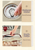 boîte œufs transparente réutilisable poignées couvercle moderne cuisine rangement 31x20cm 45x20cm 65x20cm