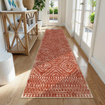 tapis moderne ethnique motifs géométriques floraux antidérapant extérieur intérieur polypropylène polyester rouge noir grisclair