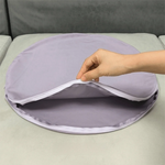 housse coussin velours 40cm ronde fermeture eclaire non toxique polyestre maison decorative confortable