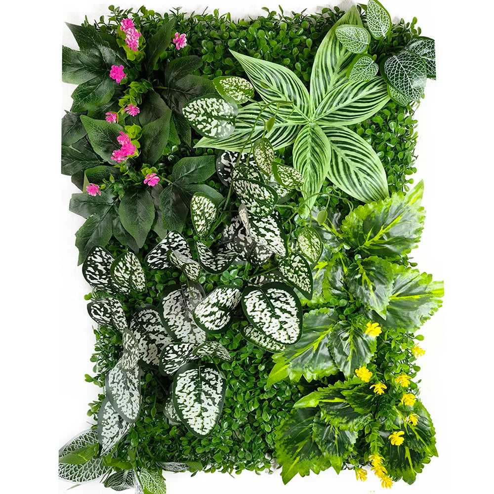décoration murale artificielle herbe feuilles vertes moderne naturelle intérieure extérieure accrochable