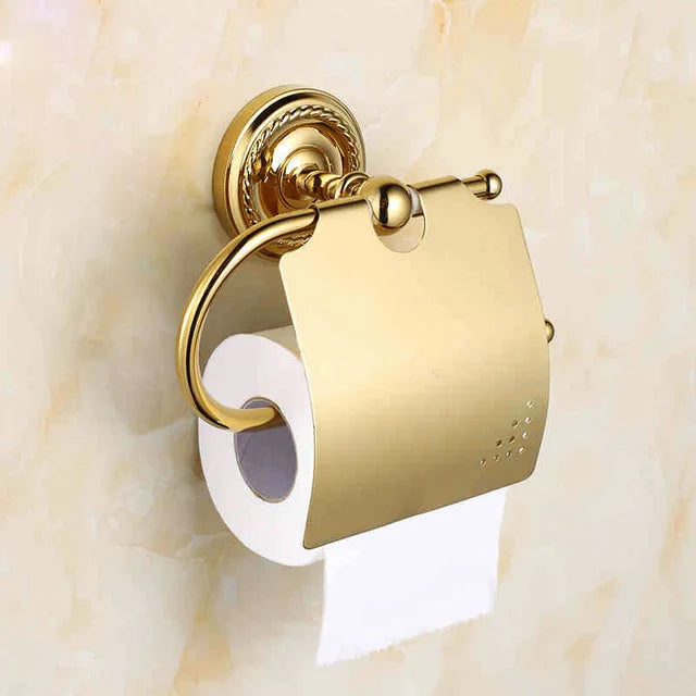 accessoires salle bain doré classique porte serviettes porte savon fixations vis