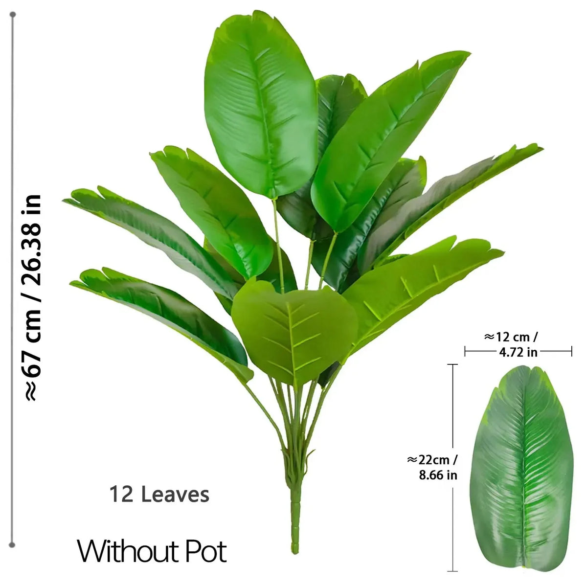 plantes artificielles feuilles larges arbres vert modernes decoration maison pots blancs grandes dimensionsintérieur