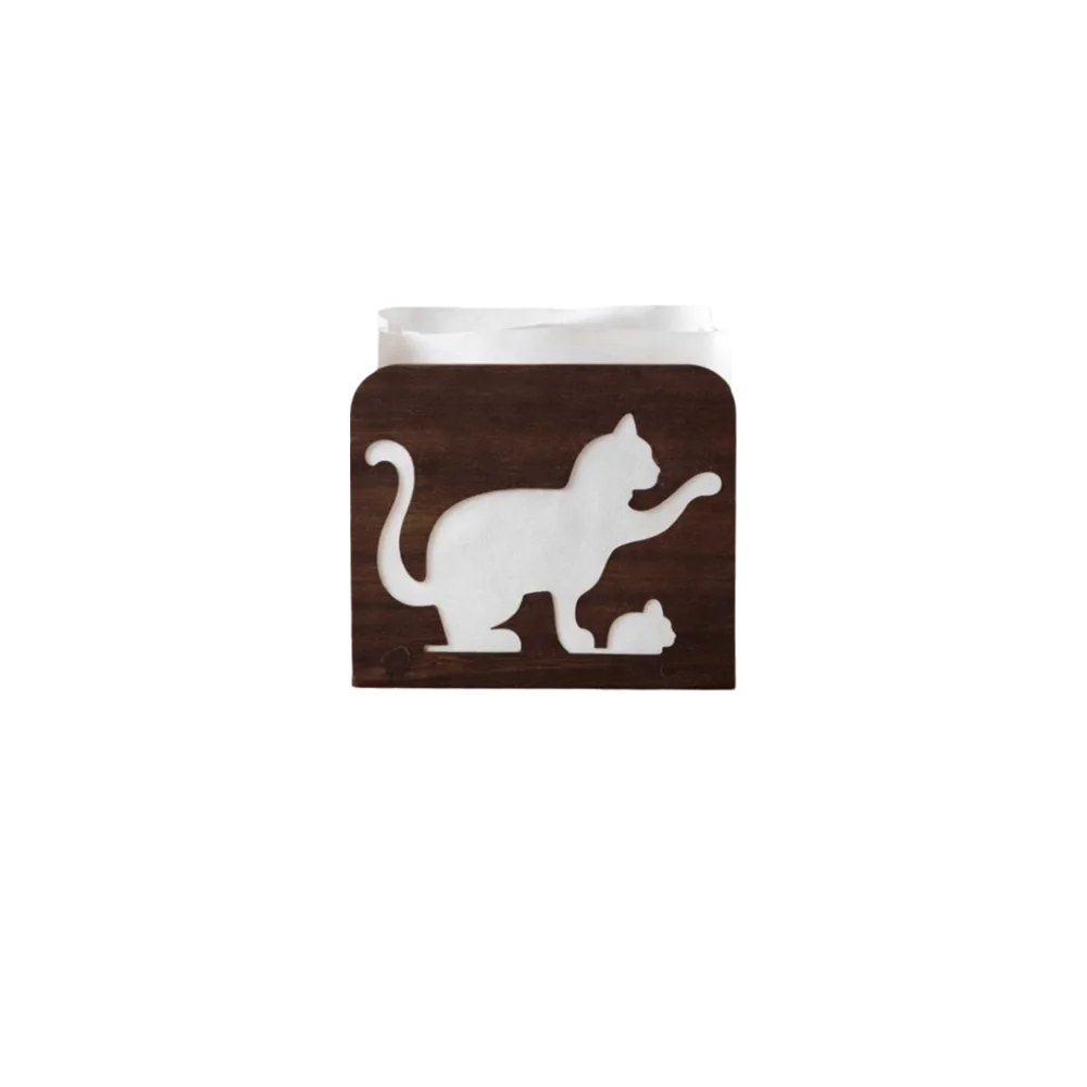 porte serviettes bois blanc élégant fleurs papillon chat rétro animal mignon tournesol détachable