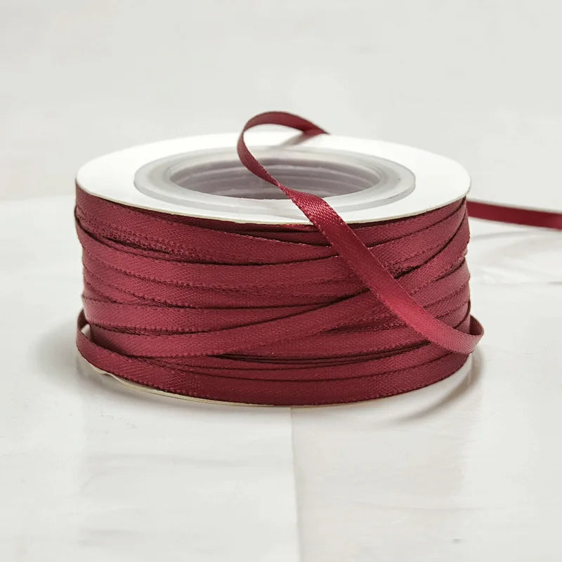 rubans satinés unis 45 yards polyester largeur 3mm décoration noel nœuds diy élégants rose