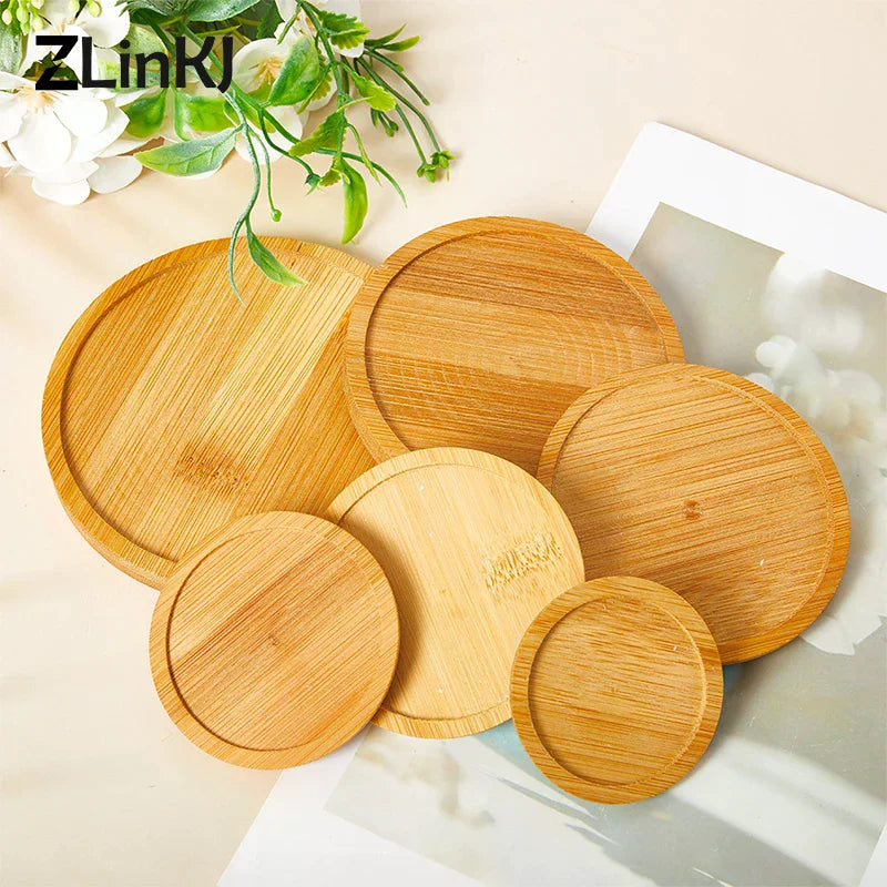 assiettes bambou naturel simples rayures horizontales 10 12 cm