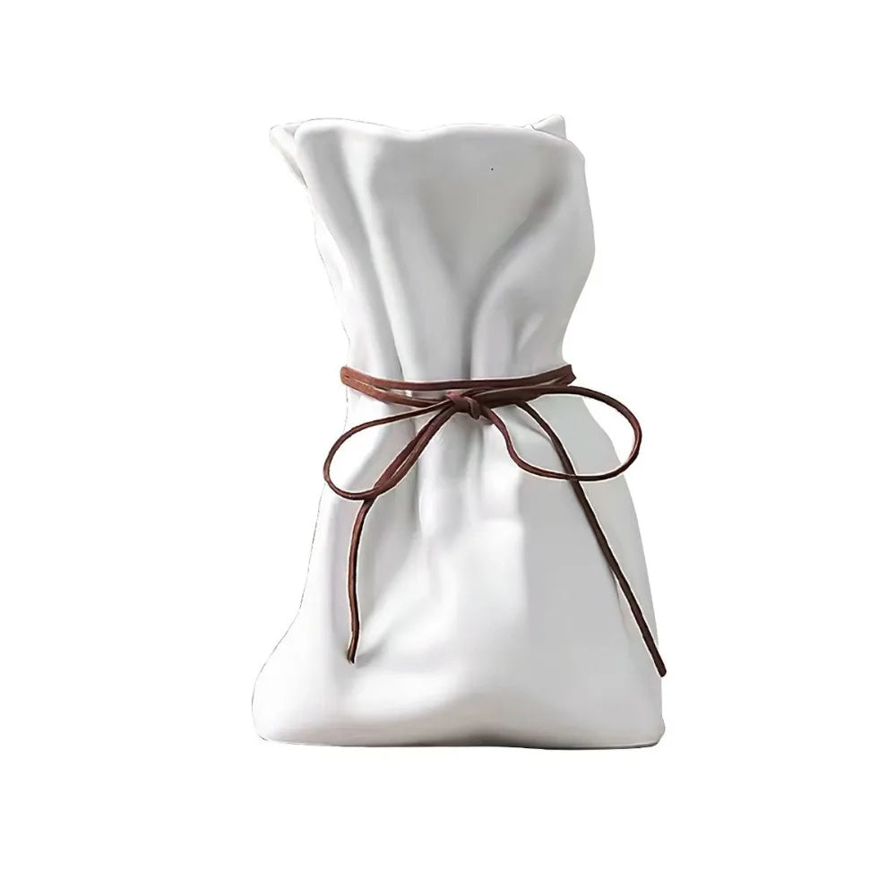 vase minimaliste moderne polyesters vert blanc rose satiné doux opaque salon