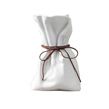 vase minimaliste moderne polyesters vert blanc rose satiné doux opaque salon