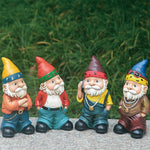 statues lutins texturées résine orange bleu vert marron blanc classique jardinageintérieurextérieur